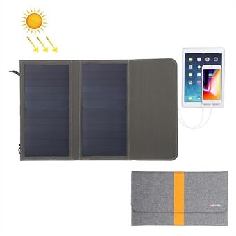 HAWEEL HWL2742 14W opvouwbare Solar -energie met 5V / 2.1A Max dubbele USB-poorten voor smartphone-tablet-pc, 2 Solar -energie