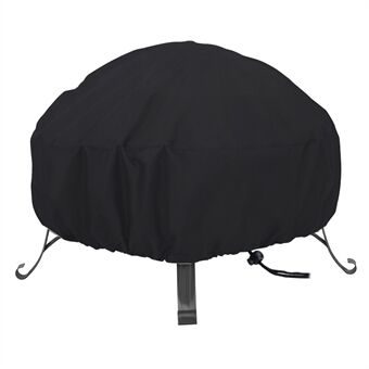 420D Oxford Doek Waterdicht Patio Fire Pit Cover Protector Outdoor Ronde Grill BBQ Kachel Cover 127x61cm (50-inch)