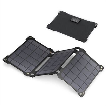 Outdoor AP-ES-004-BLA-NEW 21W opvouwbaar Solar Draagbare buitenstroomgenerator Dubbele USB-oplader