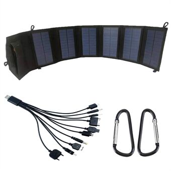 20W draagbare Outdoor dubbele USB- Solar 6 opvouwbare Solar Powerbank voor het opladen van telefoons