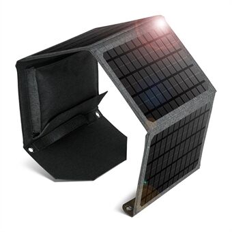 24W dubbele USB opvouwbare Solar draagbare 4-opvouwbare Solar voor Outdoor wandelen kamperen