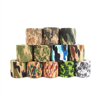 2 stks / set camouflage patroon tape zelfklevende gips zelfklevende tape - willekeurige kleur