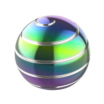 Afneembare zilveren snaar roterende bal stressverlichting desktop sferisch gyro fidget-speelgoed, diameter: 40 mm - meerkleurig