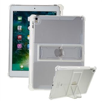 Voor iPad Pro 10,5-inch (2017) Doorzichtige TPU achterkant van de behuizing Versterkte hoekstandaard Tablethoes