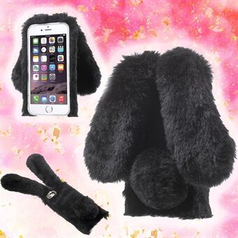 Rabbit Bunny Warm Furry Fur TPU Cover voor iPhone 6s Plus / 6 Plus
