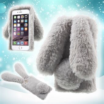 Rabbit Bunny TPU telefoonhoesje met warme vacht voor iPhone 6s Plus / 6 Plus
