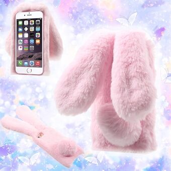 Rabbit Bunny Warm Bont Zachte TPU Shell voor iPhone 6s Plus / 6 Plus
