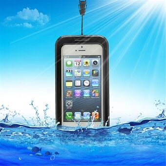 IPX-8 Universal waterdichte hoes voor iPhone 5 / iPhone 5S / iPhone SE 2013 + nekriem - zwart