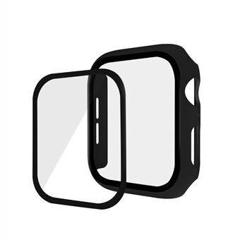 Voor Apple Watch Series 3/2 42 mm pc-beschermframe + horlogefilm van gehard glas