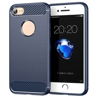 1,8 mm koolstofvezel textuur TPU-hoesje met geborsteld oppervlak telefoonhoes voor iPhone 7 / iPhone 8 / iPhone SE 2020/2022 4,7 inch