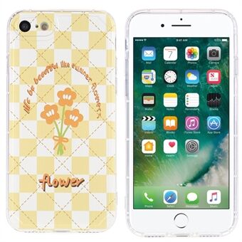 Voor iPhone 7/8 4,7 inch / SE (2e generatie) met bloemenpatroon bedrukt zachte TPU nauwkeurige uitsparingen Mobiele telefoonhoes