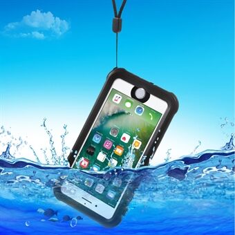 REDPEPPER PC + TPU waterdichte hoes voor iPhone 7 / iPhone 8 / iPhone SE 2020/2022 IP68 onderwater verzegelde stofdichte hoes - zwart