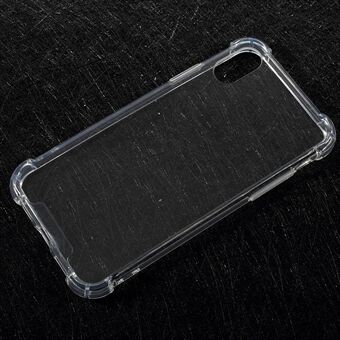 Drop-Proof Clear Acryl Achterkant + TPU Edge Hybrid Cover voor iPhone X / XS 5.8 inch - Transparant
