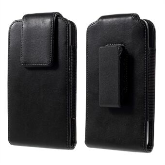 PU lederen portemonnee mobiele telefoonhoes met riemclips voor iPhone X / 10 - zwart