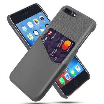 KSQ-doek + PU-lederen pc-telefoonhoes met kaartsleuf voor iPhone 8/7 Plus 5,5 inch