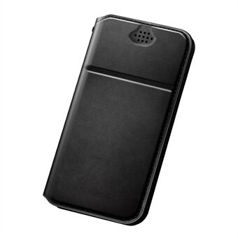 DUX DUCIS Geen cameragat Universal lederen tas voor iPhone 8 Plus/ LG Q6, afmeting: 154 x 76 mm - zwart
