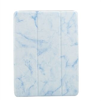Marble Pattern Tri-fold Stand Smart Folio PU Leather Case with Pen Slot for iPad 9.7-inch (2018) / (2017) / (2016) / Air 2 / Air
