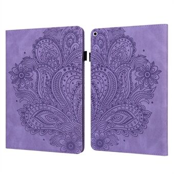 Imprinted Peacock Flower Pattern Leather Tablet Protective Shell for iPad Air (2013)/Air 2/9.7-inch (2017)/9.7-inch (2018) Wallet Stand Case