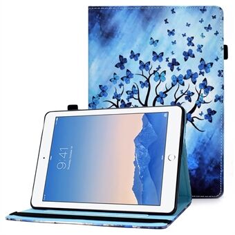 Multi-Angle Viewing Patroon Afdrukken Elastische Band Folio Stand Cover met Kaarthouder voor iPad AIR / Air 2 / iPad 9,7-inch (2018) / (2017)