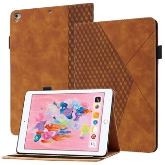 Scratch Stijlvol Rhombus Auto-absorberend leer Tablet Beschermhoes Kaartsleuven Cover voor iPad Air (2013) / iPad Air 2 / iPad 9,7-inch (2018) (2017)