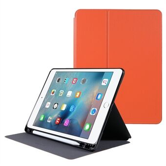 X-LEVEL Kevlar-serie koolstofvezeltextuurstandaard PU-leer Beschermende Smart Stand met potloodhouder voor iPad 9,7-inch (2017) / (2018) / Air (2013) / Air 2 / iPad Pro 9,7-inch (2016)