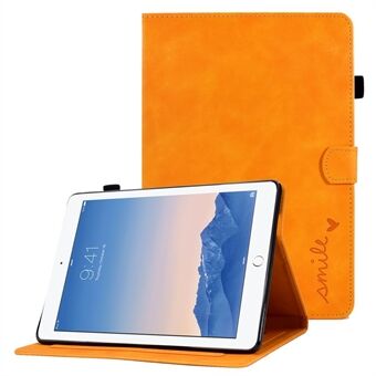 Voor iPad Air (2013) / Air 2 / iPad 9,7-inch (2017) / (2018) Effen kleur Schokbestendige hoes Anti-val lederen Folio Flip Cover patroon bedrukt Tablet Stand Case met kaartsleuven