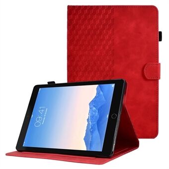 Voor iPad Air (2013) / Air 2 / iPad 9,7-inch (2017) / (2018) Anti-drop lederen tas Auto Wake / Sleep Effen kleur Schokbestendig Case patroon bedrukt Tablet Cover met kaartsleuven / Stand