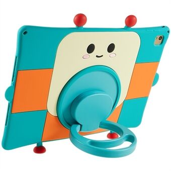 Voor iPad Air (2013) / Air 2 / iPad 9.7-inch (2017) / (2018) / Pro 9.7 inch (2016) Cartoon Robot Patroon Siliconen Tablet Hoes Schokbestendig Kickstand Cover