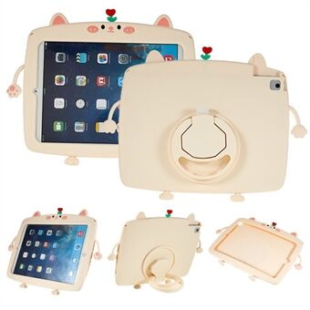 Voor iPad Air (2013) / Air 2 / iPad 9,7-inch (2017) / (2018) / Pro 9,7 inch (2016) siliconen tablethoes standaard katstijl tablethoes