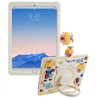 Tablethoes voor iPad Air (2013) / Air 2 / iPad 9,7-inch (2017) / (2018) draaistandaard Happy Clown pc+siliconen hoes