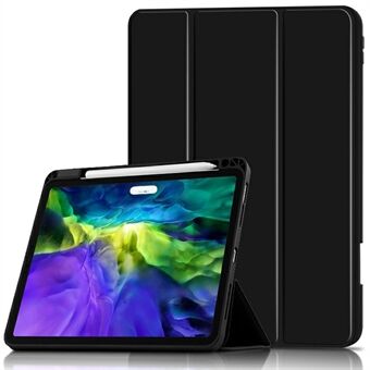 Auto Absorbent Smart Auto Sleep / Wake Up Tablet Stand Case Cover met Pensleuf voor iPad Pro 12.9 "(2021/2020/2018) - Zwart