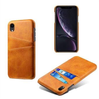 KSQ Leren Hardcover voor iPhone XR met kaarthouders - Oranje