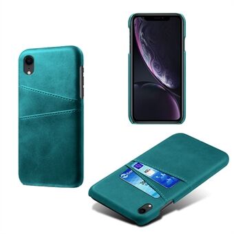 KSQ Leren Hardcover voor iPhone XR met kaarthouders - Groen