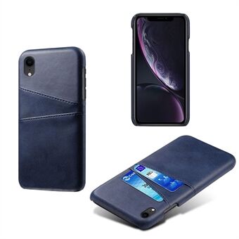 KSQ Leren Hardcover voor iPhone XR met kaarthouders - Blauw