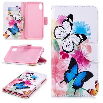 Pattern Printing PU Leather Wallet Stand Phone Case Cover for iPhone XS Max 6.5 inch