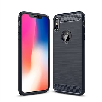 Carbon Fiber Texture Brushed TPU Mobile Phone Casing for iPhone XS Max 6.5 inch