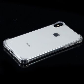 Four Corners Padding Valbestendig Clear TPU Case voor iPhone XS Max 6.5 inch - Doorzichtig