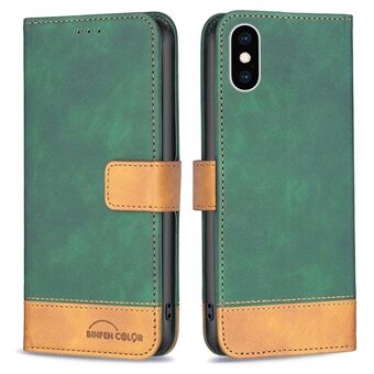 BINFEN COLOR BF Leather Case Series-7 Style 11 PU Leather Shell for iPhone XS Max 6.5 inch, Wallet Stand Design Anti-Fingerprint Leather Phone Case Accessory