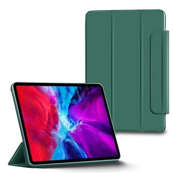 Sterke magneet, frameloos verdikte lederen tablethoes voor iPad Pro 11-inch (2021) / (2020) / (2018) - Donkergroen