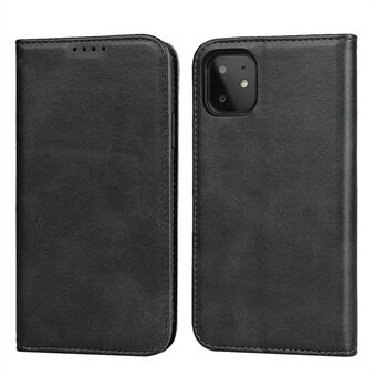 Auto-absorbed Leather Stand Phone Cover Wallet Case for iPhone 11 6.1-inch