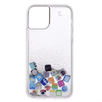 APP Icon Dynamic Glitter Powder Pailletten TPU Case voor iPhone 11 6.1 inch (2019)