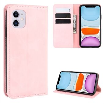 Auto-absorberende Skin-touch Leather Wallet Stand Case voor iPhone 11 6,1 inch