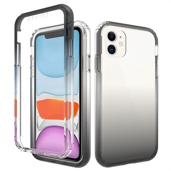 Anti-kras Verwijderbare 2-in-1 Transparante Kleurverloop Helder TPU + PC Shell voor iPhone 11 6.1 inch