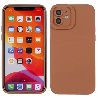 Met rubber beklede oppervlak effen kleur nauwkeurige uitsparingen, slanke, zachte TPU telefoonhoes voor iPhone 11 6,1 inch