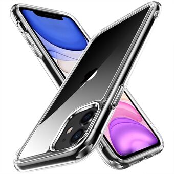 Galvanizing Crystal Clear TPU + PC Hybrid Phone Cover voor iPhone 11 6.1 Inch, Anti-vergelende mobiele telefoonaccessoires