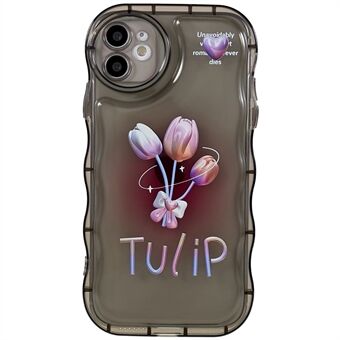 Voor iPhone 11 6.1 inch Golfvormig Edge Gedrukt Protector Anti-shock Soft TPU Phone Case Cover