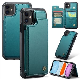 CASEME C22-serie RFID-blokkerende kaartsleuven Case voor iPhone 11, standaard PU-leer gecoate TPU-telefoonhoes