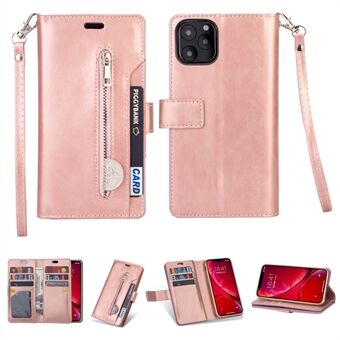 Leren portemonnee met magnetische Stand TPU-accessoire omhulsel met riem voor iPhone 11 Pro 5,8-inch (2019)