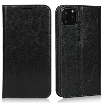For iPhone 11 Pro 5.8 inch Crazy Horse Skin Genuine Leather Phone Case Wallet Stand Cover