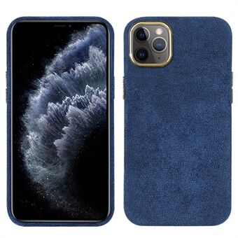 Effen kleur massaal PU-leer verguld PET + metalen hybride hoesje Mobiele telefoon beschermhoes voor iPhone 11 Pro 5.8 Inch